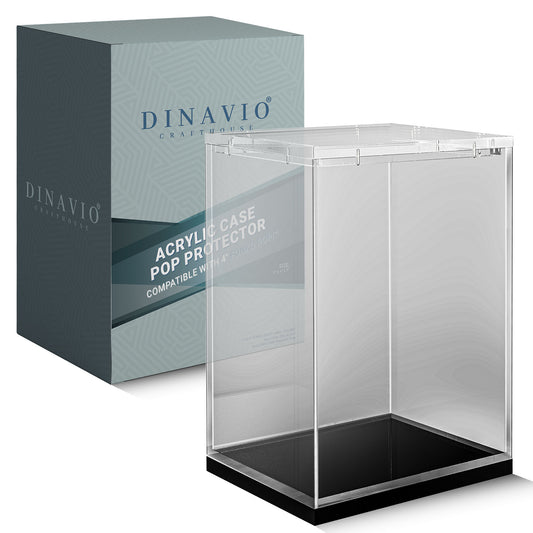 Funko Pop Acrylic Display Display Case with Colored Base - Compatible with 4" Vinyl Figures
