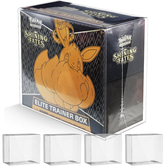 PET Elite Trainer Box Case Protectors for Pokemon Elite Trainer Boxes ETB (5 Pack) - 0.50mm Thick