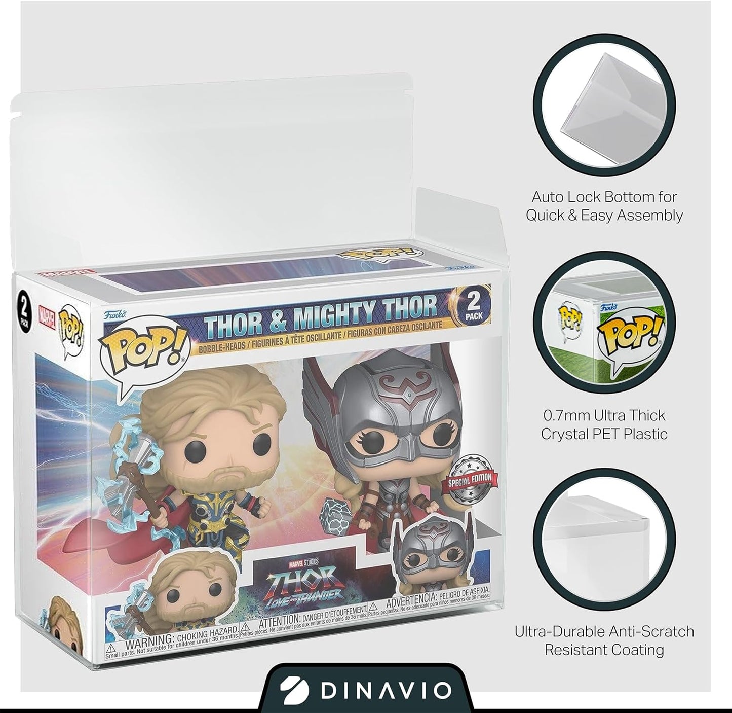 Funko Pop 2 Pack 0.7mm Premium Soft Protector (5 Pack)