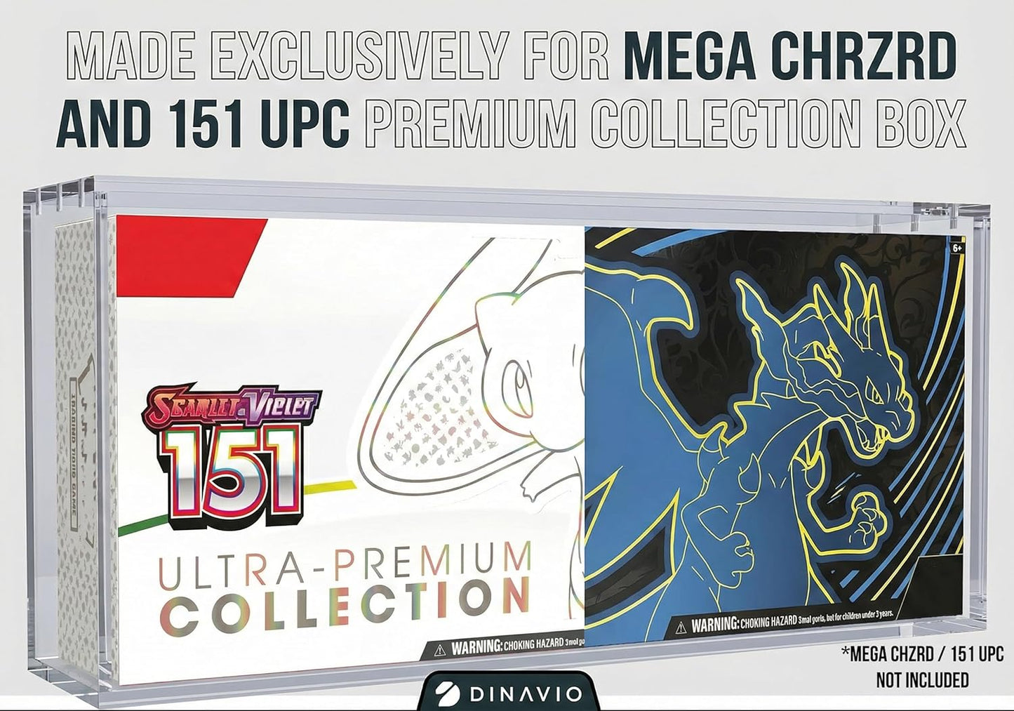 151 UPC and Mega Charizard X ex UPC Acrylic Case
