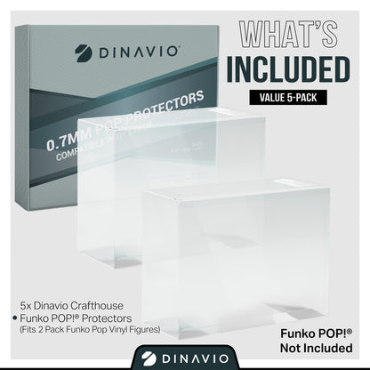 Funko Pop 2 Pack 0.7mm Premium Soft Protector (5 Pack)