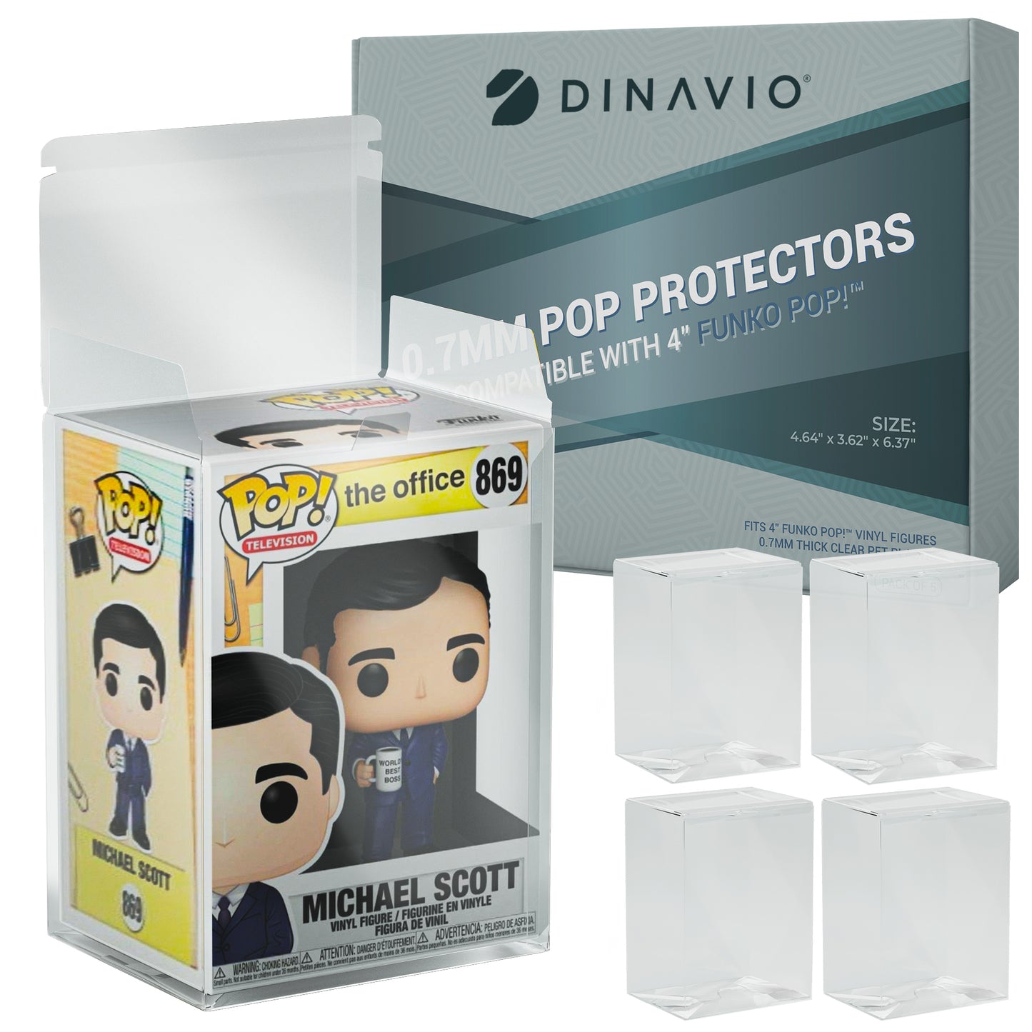 Funko Pop 4inch 0.7mm Premium Soft Protector (5 Pack)