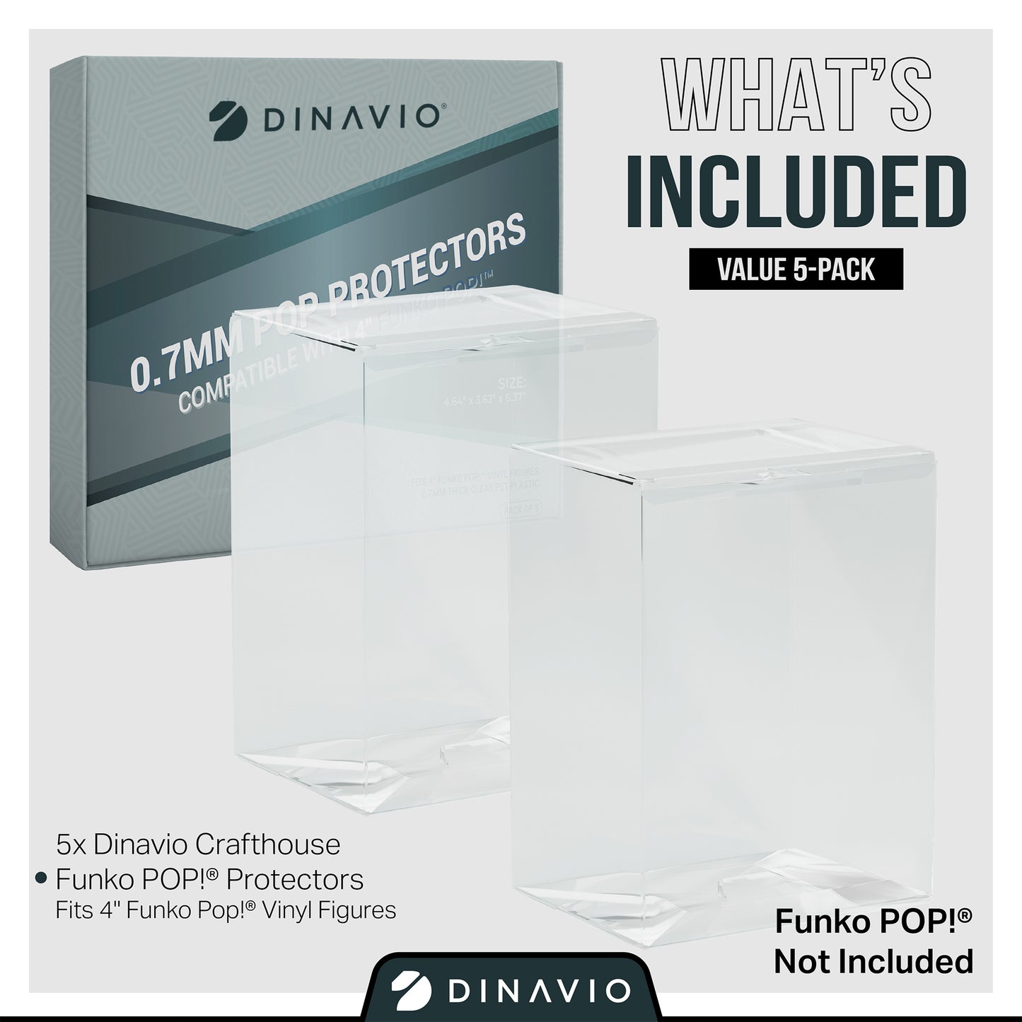 Funko Pop 4inch 0.7mm Premium Soft Protector (5 Pack)